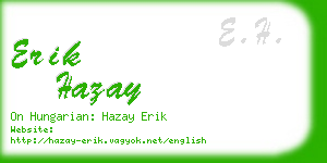 erik hazay business card